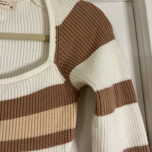Brown / neutral sweater dress